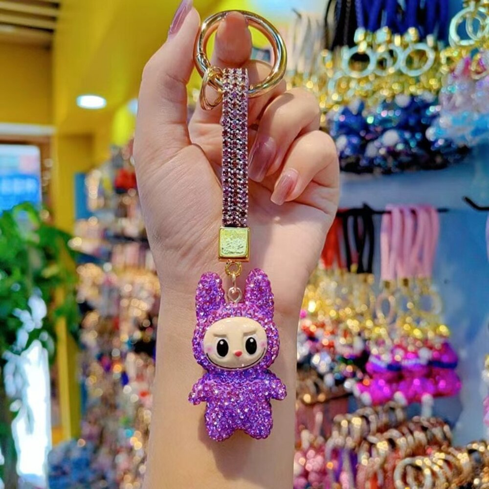 NWT Labubu Blingy Gold Keychain/ Bag Charm